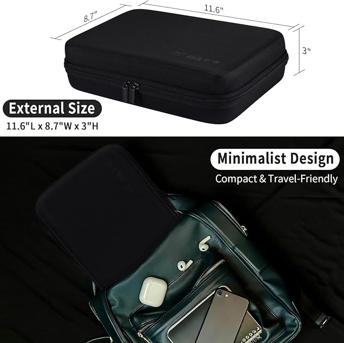 +skin Travel Compact Modern Minimalist Toiletry Bag Hard Shell Case-Waterproof Gym, Bathroom Accessories, Cosmetic, Makeu, Shaving Kit Organizer for Men & Women (Traveler, Black, Compact)