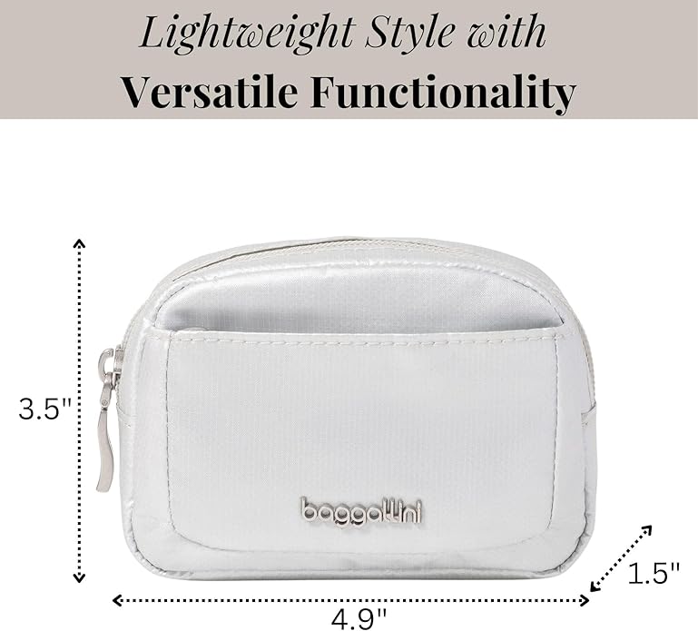 Baggallini Women's Pocket Cosmetic - Lightweight Bag - Travel Essentials Makeup Organizer Mini