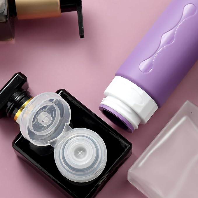 Gemice Travel Bottles for Toiletries, Tsa Approved, Travel Size Containers, BPA Free Leak Proof Tubs Refillable Liquid Accessories for Cometic Shampoo and Lotion Soap