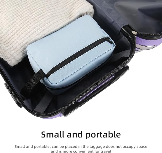 Icramsy Travel Toiletry bag Toiletry bag for women men Hanging Cosmetic bag Travel accessories for Women Men (Sky blue)
