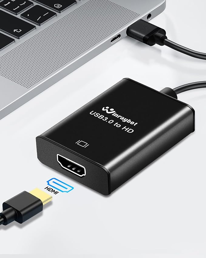 USB 3.0 to hdmi Adapter for Laptop,USB hub hdmi Converter, HD Port Expander (USB 3.0-Black)
