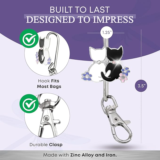 Women’s Bag Charm Key Finder, Car Keychain Hook, Cute Purse Organizer & Tote Bag Accessories, Gifts for Mom - Original