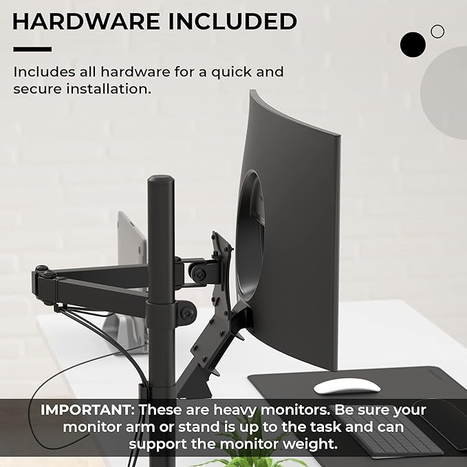 HumanCentric VESA Mount Adapter Compatible with Samsung Curved Monitors 32" CF397 and Samsung 24" CRG5, VESA Adapter Mounts Monitor to VESA Stand, Arm, or Desk Mount, Does Not Work with 27" Monitor