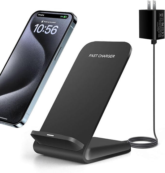 20W Fast Wireless Charger,Wireless Charging Stand Compatible with iPhone 17 16 Pro,15 Pro,15,14,13,12,11 Series/X/XS,Phone Charger for Galaxy S25/S24/S23/Note 20,Pixel 8/7 Pro/LG G8 etc