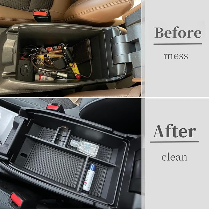 Vesul Center Console Organizer Compatible with Bronco Sport 2021-2026 Ford Escape 2020-2026 Storage Tray ABS Insert Organizer Glove Pallet Storage Console Separation
