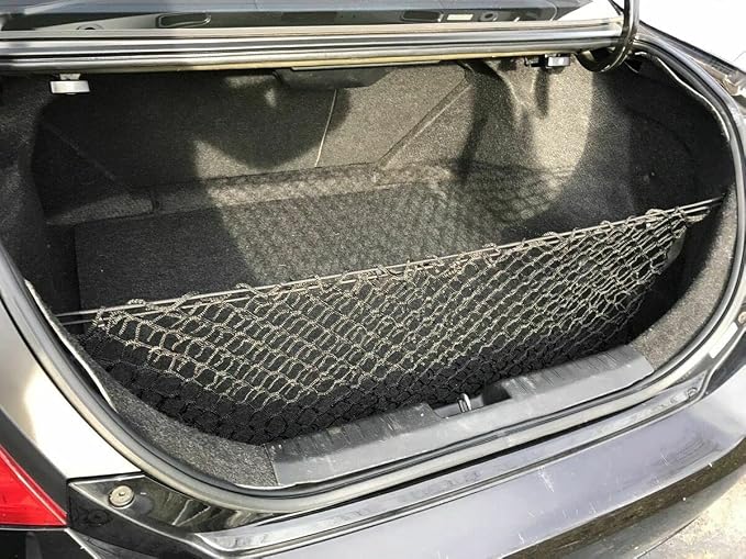 Rear Trunk Organizer Cargo Net for Honda Civic 2006-2011 – Envelope Style Cargo Net for Sedan - Premium Mesh Car Trunk Organizer Vehicle Carrier Storage – Compatible with Civic