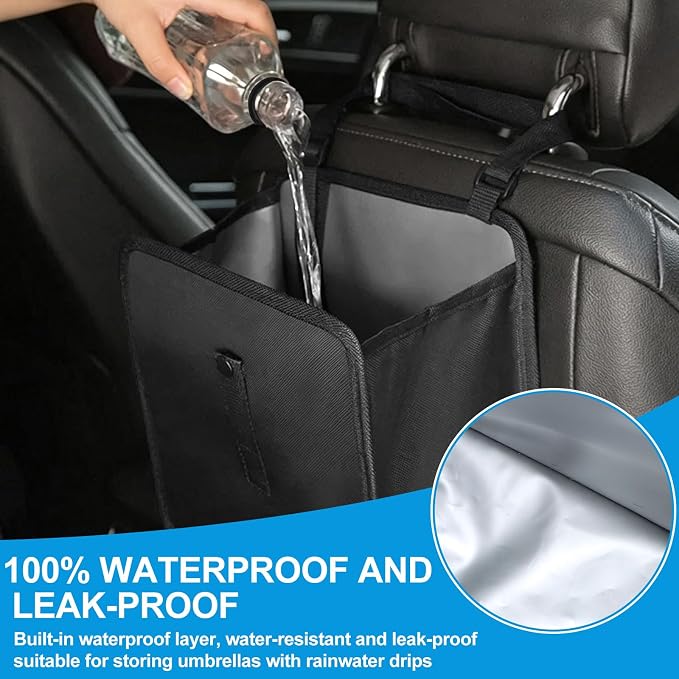 Foldable Car Trash Can Hanging Waterproof Leakproof Storage Bag | Portable Collapsible Large Capacity for Cars SUV Truck RV