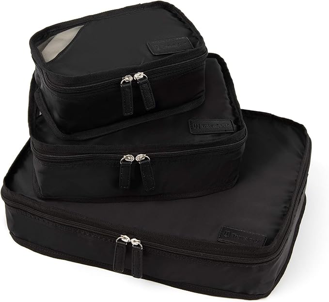 Travelpro Essentials-Packing Cubes, Black, 3-Pack (S/M/L)