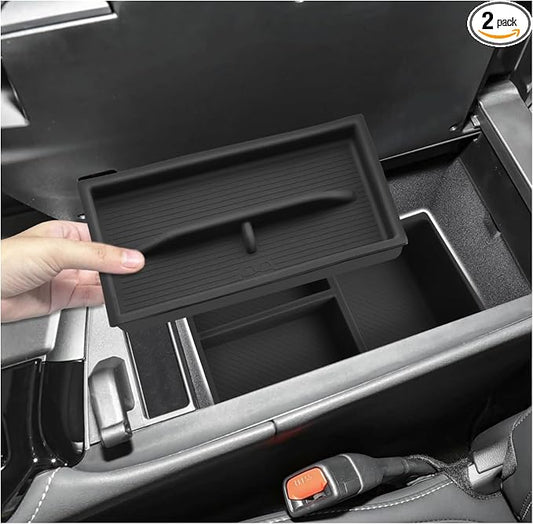 SXCY [Double-Layer for 2022-2025 2026 Lexus NX250 Center Console Organizer 2024 2025 2026 NX250 NX Hybrid Accessories [Soft Silicone] Center Console Tray Middle Console Organizer