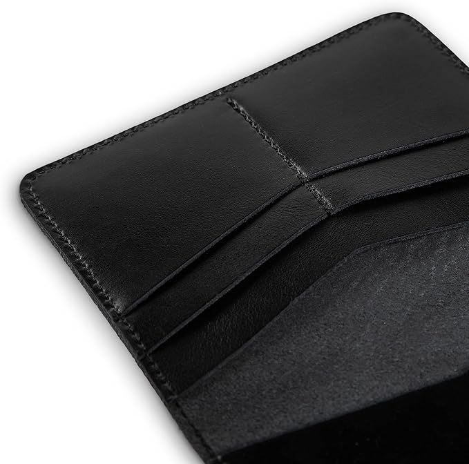 PEGAI Personalized Leather, Passport Holder For Travel | Handmade Passport Wallet Cover Case | Travel Document Holder, Passport Cover for Men, Women, and Family | Pike (Dexios Black)