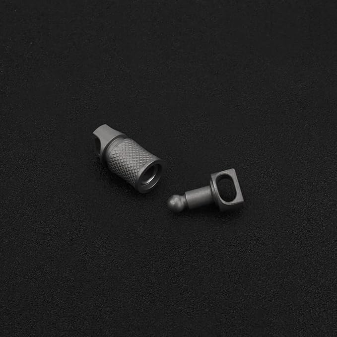 Titanium Quick Release Keychain, 360° Swivel Key Ring Clip with Double-End Lock, Heavy Duty EDC Key Holder for Men