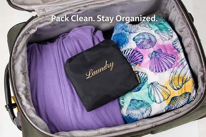 Travel Fanatics Travel Laundry Bag for Dirty Clothes – Compact Clean-vs-Dirty Organizer for Hotels, Airbnbs & Trips Without Laundry