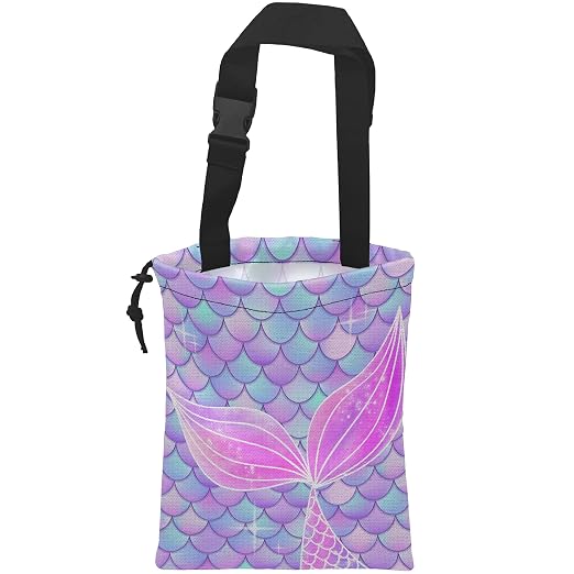Car Trash Bag Mermaid Car Garbage Bag Hanging Car Trash Can for Back Seat with Drawstring