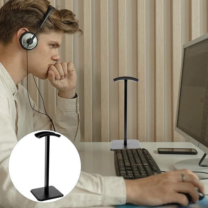 Headphone Stand Gaming Setup Accessories Headset Display Holder Headphone Holder Stand Headset Hanger Rack Metal Headset Stand Gaming Headset Stand Metal Stand Desk Earphone Z6 Abs