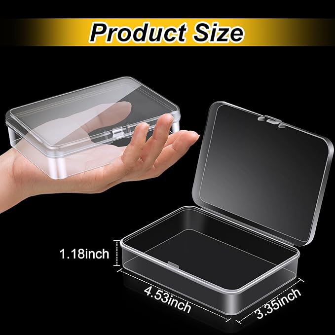 18 Pcs Plastic Crayon Box Holds 24 Crayon With Hinged Lid, Clear Crayon Organizer Crayon Holder Case Crayon Storage Containers for Art Crafts School Classroom Supplies (18)