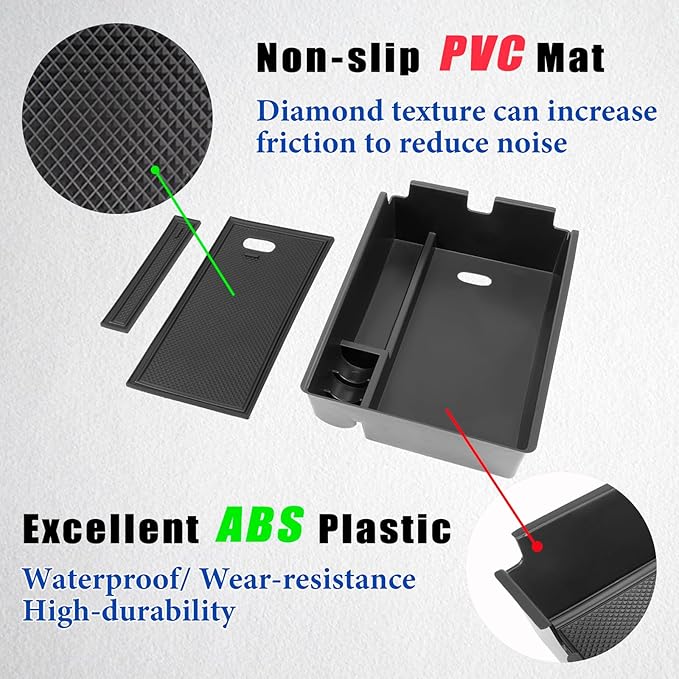 Center Console Organizer Compatible with Kia Sportage NQ5 Hybrid 2023-2025 2026 Armrest Storage Box Middle Console Tray Interior Accessories-Hybrid Edition with Electronic Transmission ONLY