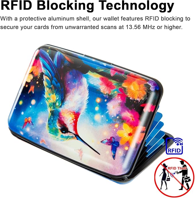 Credit Card Holder Small RFID Blocking Wallet Business Metal Slim Mini Aluminum Hard Case for Women Men