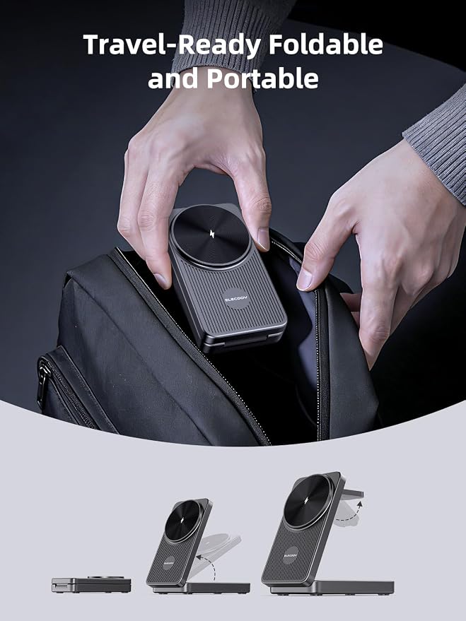 Wireless Charger for Google, 3 in 1 Wireless Charging Station for Pixel Watch 3/2 Charger, Fast Charger Stand for Fitbit Versa 4/3/Sense 2, Google Pixel 10/10a/9/Pro/8(Not for Pixel Watch 4/1)