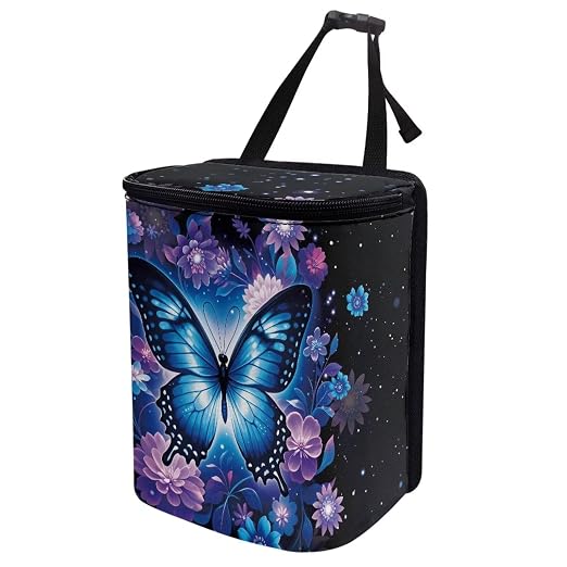 Forest Mushroom Car Trash Can with Lid Hanging Car Trash Bag Leak-Proof Portable Cars Garbage Bin Truck Sedan Accessories Interior Cars Organizer
