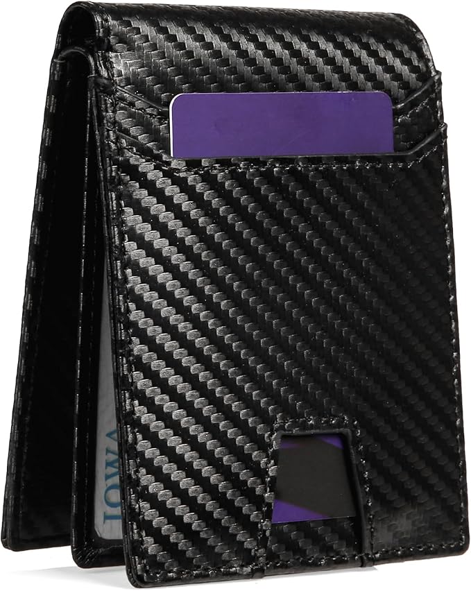SENDEFN Wallet for Men RFID Blocking Bifold Leather Credit Card Holder