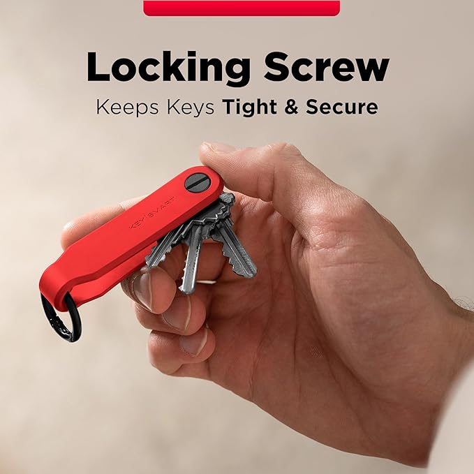 KeySmart Loop - Keychain Key Holder, FKM Silicone Compact Key Organizer for Key Chain, Clutter-Free Compact EDC Key Chains