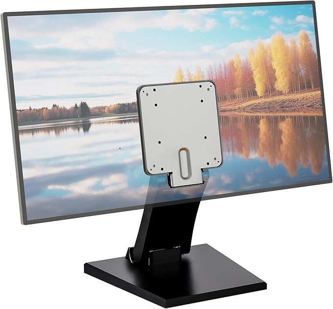 Upgraded Adjustable Folding VESA Stand for 10??4" Screens ??Includes Extension for Recessed VESA, 75x75/100x100mm Compatible, Ideal for Tablets, DJ Gear, POS, Secondary Monitors