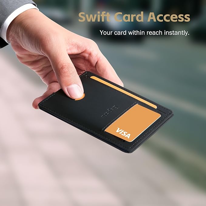 Espera Slim Minimalist Front Pocket Wallet for Men, RFID Blocking Credit Card Holder, Thin Travel ID Card Case, Gifts for Men