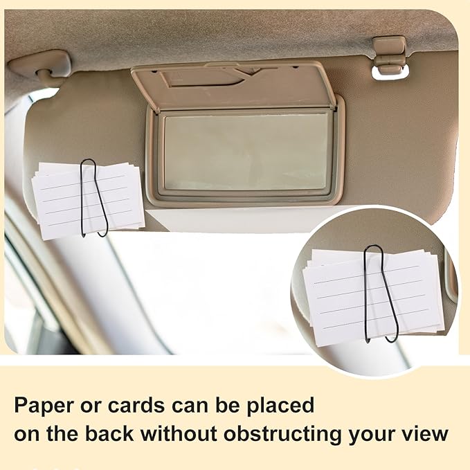 Frienda 10 Pieces Auto Car Vehicle Sun Visor Clip Holder for Sunglasses Glasses Holder Hanger Eyeglasses Mount Ticket Card Clip Car Accessories(Assorted Color)