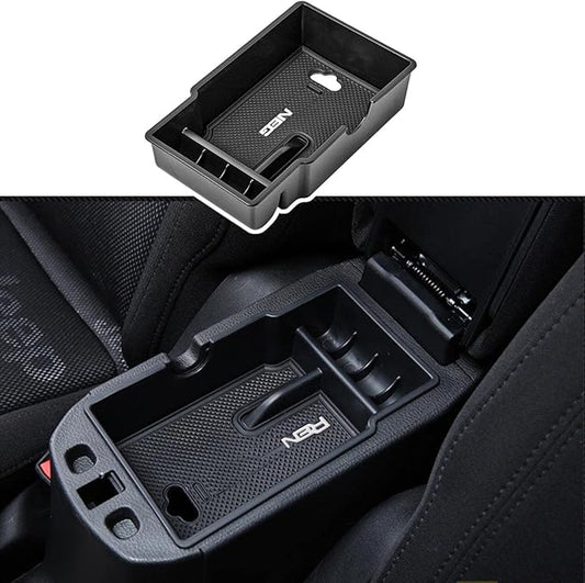 EDBETOS Center Console Organizer Tray Compatible with Renegade Accessories 2015-2019 2020 2021 2022 Armrest Glove Box Secondary Storage (White Trim)