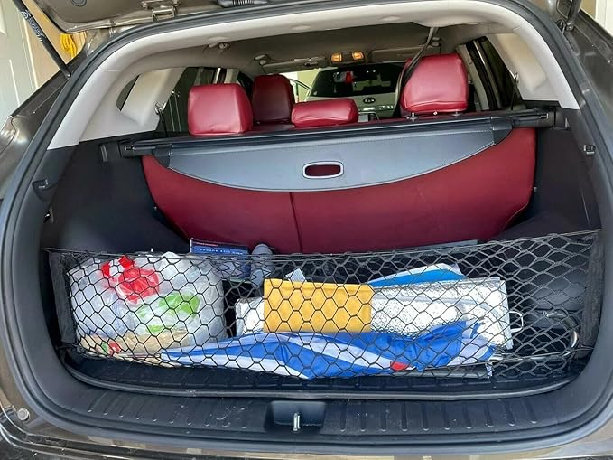 Trunk Organizer Cargo Net for KIA SPORTAGE 2017-2026 – Envelope Style Cargo Net for SUV – Premium Mesh Elastic Car Trunk Organizer Vehicle Carrier Storage – Compatible with Sportage