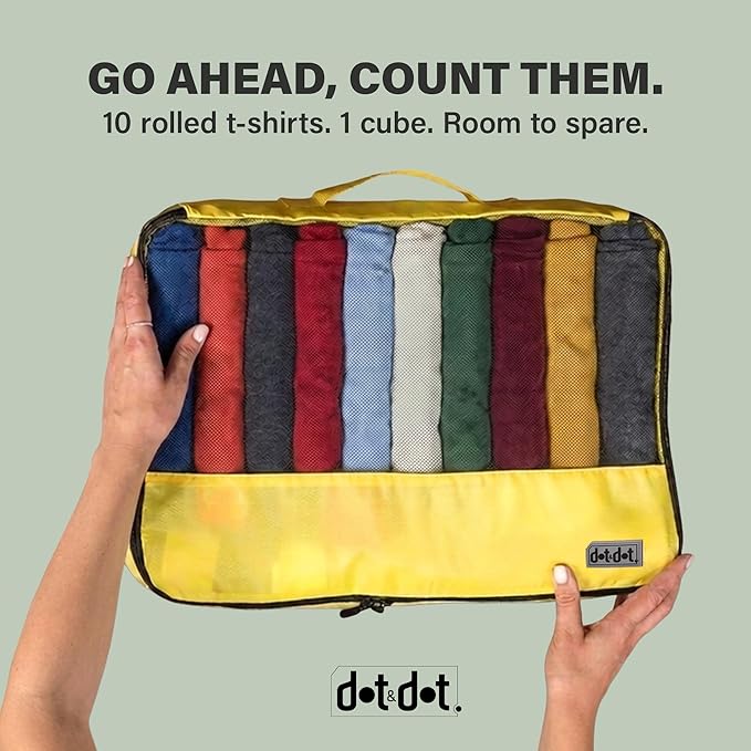 Large Packing Cubes for Travel - 5pc Packing Cubes for Suitcases - Lightweight Luggage Organizer Bags (Non-Compression)