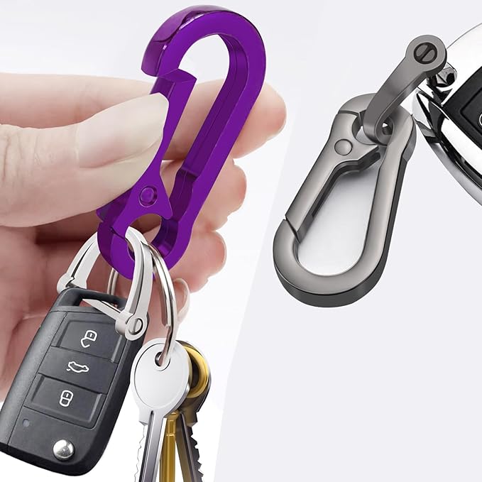 Zinc Alloy Key Chain 3 Packs Keychain Keyring Organizer Key Ring Holder Clip for Men and Women