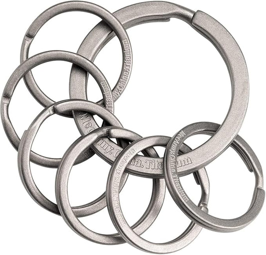 MecArmy Titanium 3pcs/4pcs/7pcs/18pcs Key Rings Keychain Large Small Split Rings