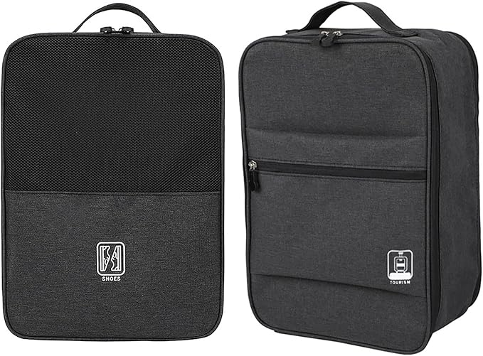 Portable Waterproof Shoe Organizer - Travel Essentials for Carry On Luggage, Travel Shoe Bags, Shoes Travel Bag for Luggage, Hold 3-4 Pairs of Shoes Storage Pouch