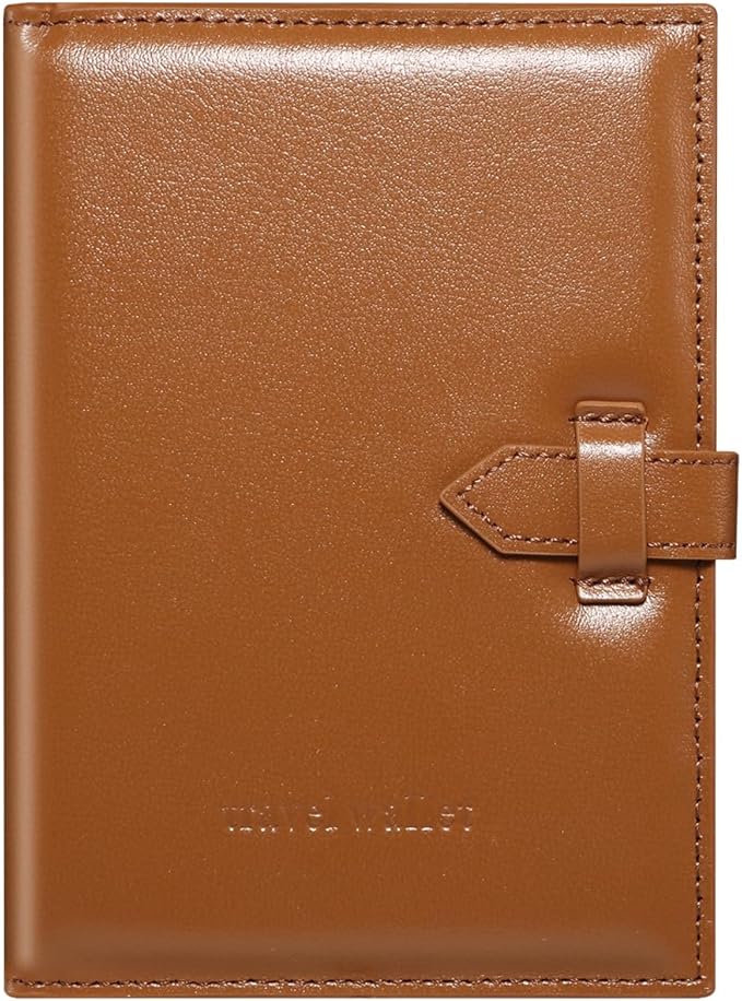 Passport Holder for Travel Essentials, Passport Wallet Cover Card holder Case for Travel Must Haves Accessories, Passport Book Holders for Women and Men, Brown