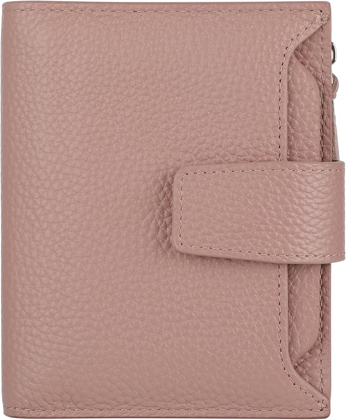 Lavemi Small Compact Women Wallet RFID Blocking Genuine Leather Bifold Purse with ID Windows