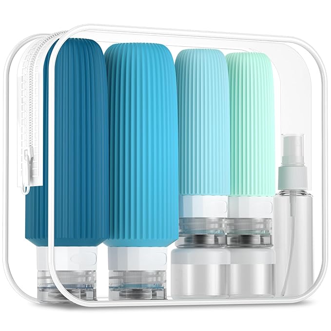 Mrsdry 16 Pack Travel Bottles for Toiletries, Large 6oz Silicone Travel Containers, Leak Proof Refillable Liquid Shampoo And Conditioner Travel Essentials