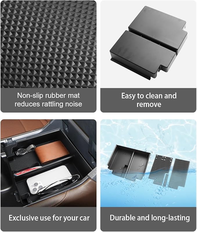 CDEFG for 2026 Ford Expedition Center Console Organizer for 2025 2026 Ford Expedition (Active/Platinum/Tremor/King Ranch) Accessories Middle Console Organizer Armrest Storage Box
