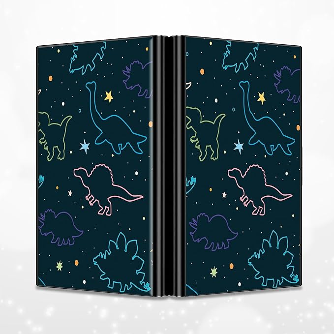 Slim Credit Card Holder, Fun Dinosaurs RFID Blocking Metal Wallet for Men & Women, Aluminum Minimalist Hard Case Pocket-Sized Business Cards Organizer (Fits Up to 10 Cards)