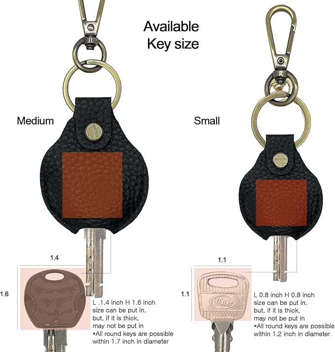 Genuine Leather Key Ring,Key Sleeve for Men, Women, Key Holder, Stylish Key Cover for Broken Key,Key Chain