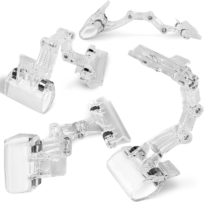 Adjustable Copy Holder Clip – Flexiable Docments Holder - Handy Artist Supplies Holder Canvas Clamp,Pack of 2 (Transparent Color)