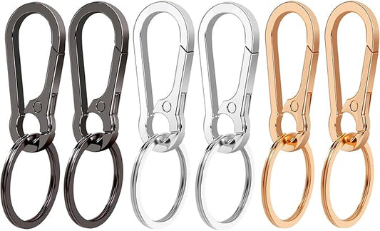 4Pcs Keychain for Car Keys, Metal Key Chain Carabiner for Keys, Key Chain Holder Clip Key Organizer Key Ring