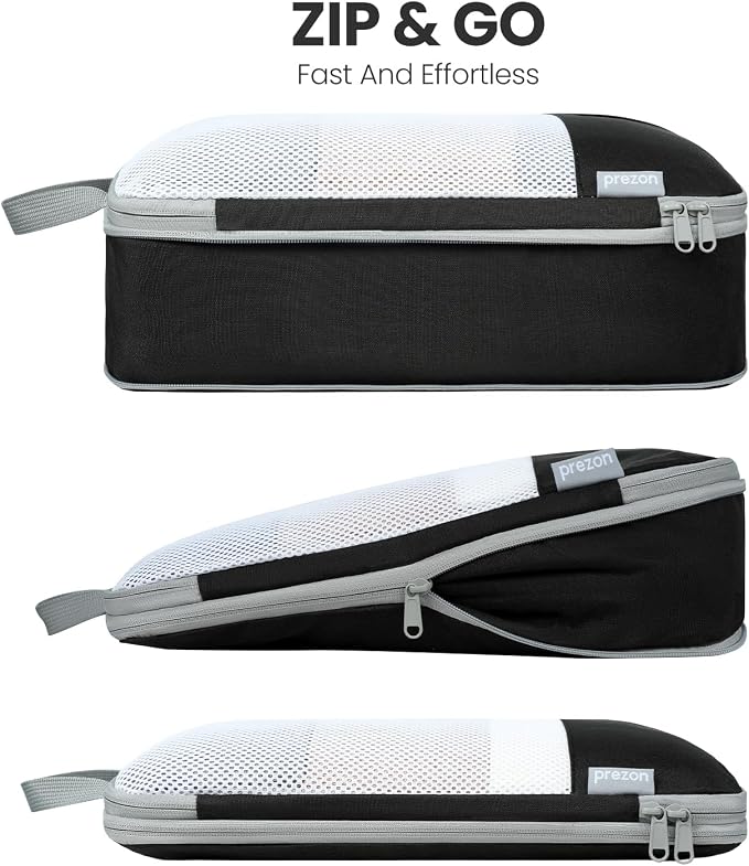 Compression Packing Cubes for Travel, Lightweight Vacation Travel Essentials, Travel Accessories for Suitcase Organizer Bags Set, Durable Luggage Organizer