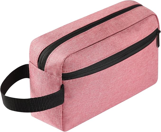 Icramsy Travel Toiletry bag Toiletry bag for women men Hanging Cosmetic bag Travel accessories for Women Men (Dusky pink)