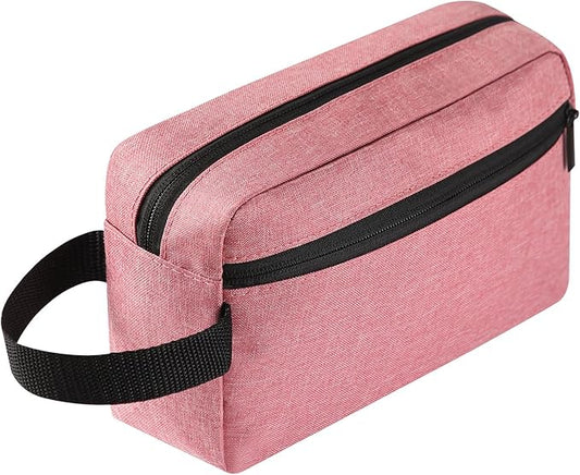Icramsy Travel Toiletry bag Toiletry bag for women men Hanging Cosmetic bag Travel accessories for Women Men (Dusky pink)