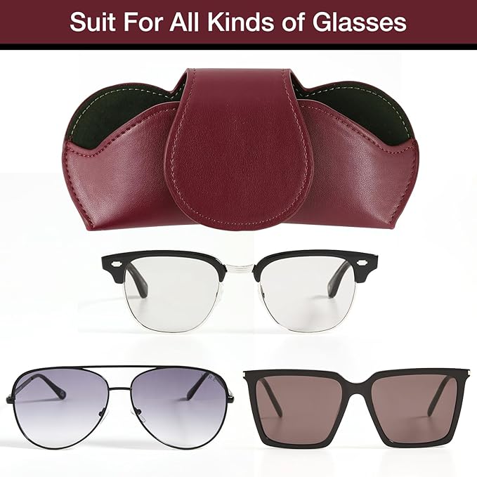 KINIVA Sunglass Clip & Holder, Magnetic Glasses Case for Car Organizer
