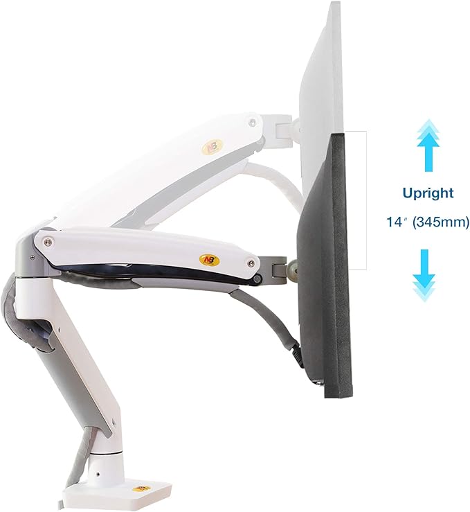 NB North Bayou Monitor Desk Mount Ultra Wide Full Motion Swivel Long Arm with Gas Spring for 22''-35''Monitors from 6.6 to 26.4lbs Height Adjustable Monitor Stand G70-W