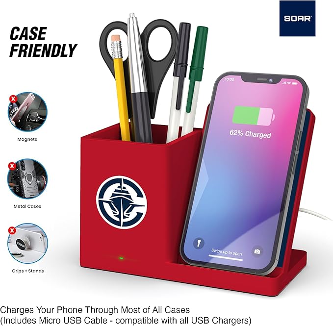 ?ŽSOAR Wireless Charger and Desktop Organizer