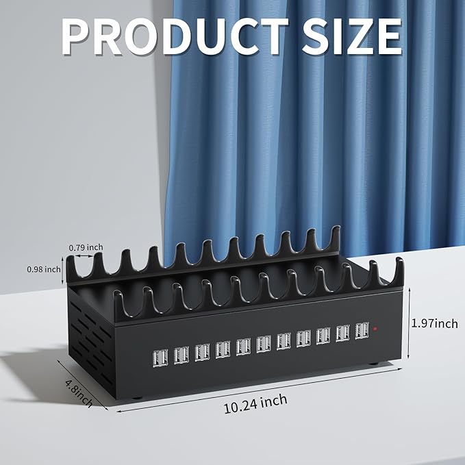 300W USB Charging Station, 22-Port Desktop Fast Charger Station for Multiple Devices, Organizer Charging Dock with Intelligent Protection for iPhone, iPad, Tablets and More