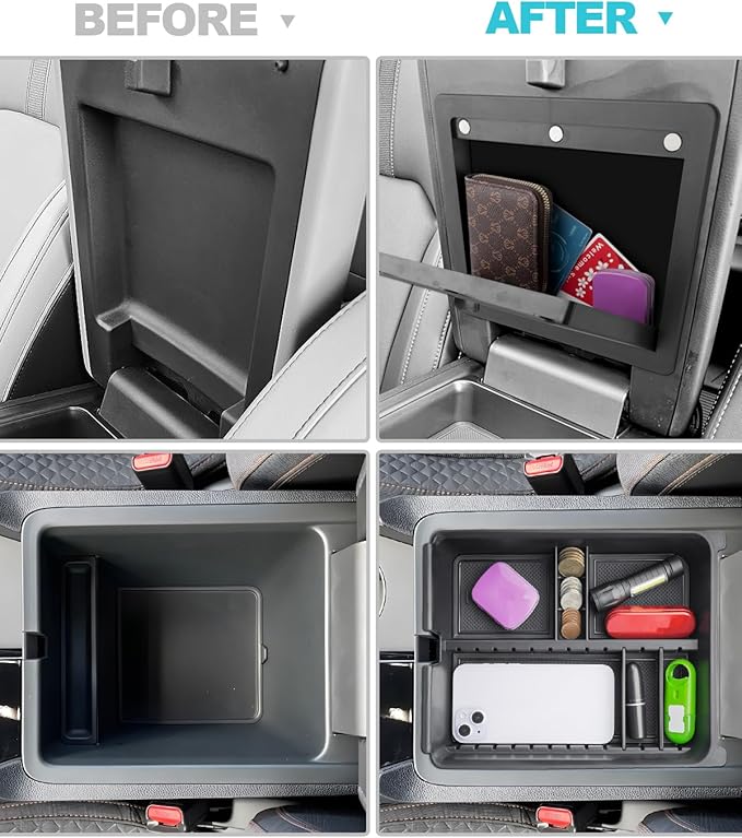 CDEFG Center Console Organizer for 2026 Honda Passport (RTL/TrailSport Elite/TrailSport) Accessories, 2026 Honda Passport Middle Console Organizer Armrest Storage Box